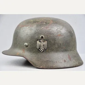 M35 army (Heer) reissued single decal steel helmet ET64