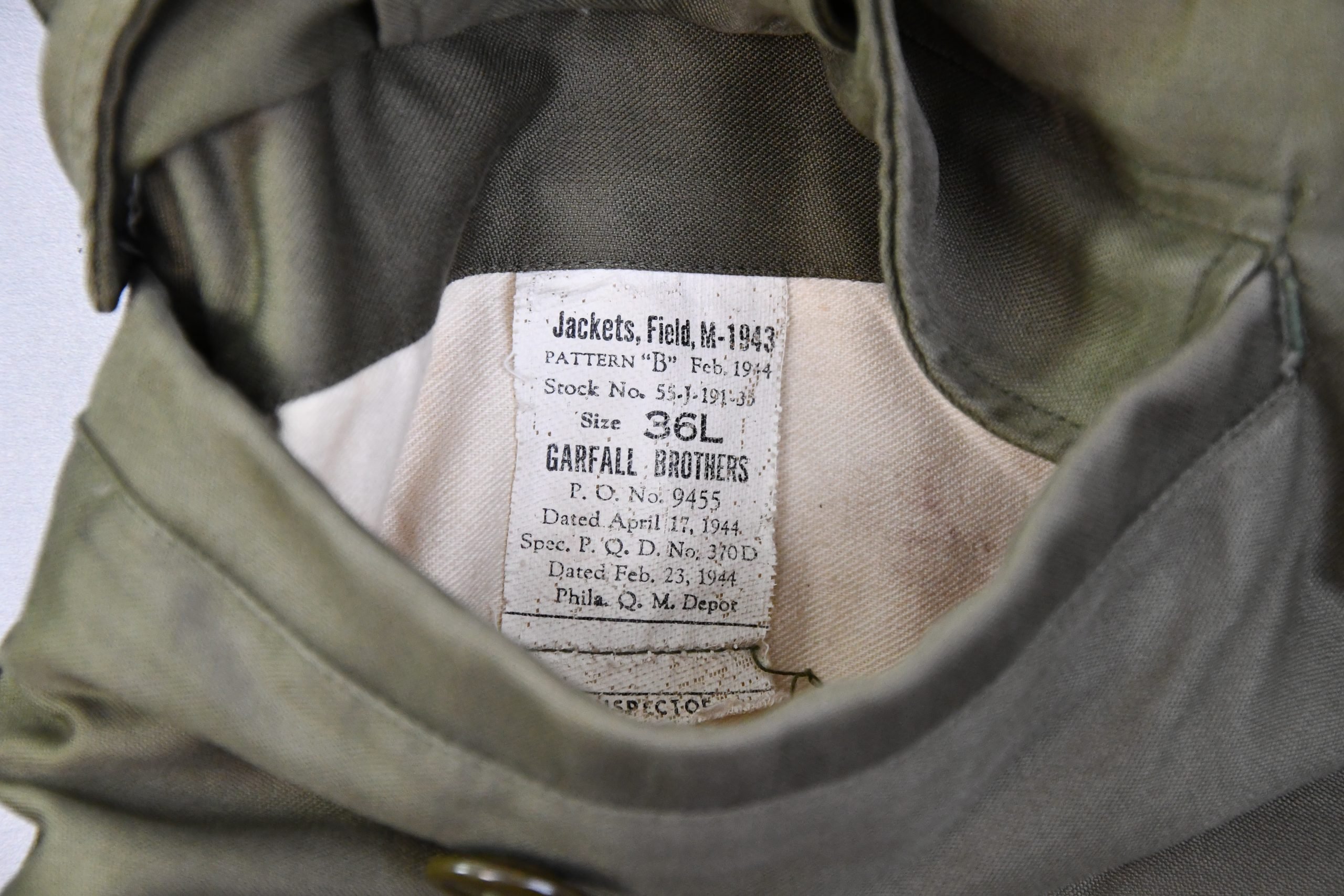 US WW2 M-1943 field jacket first sergeant 2nd Infantry Div. 1944 — image 6