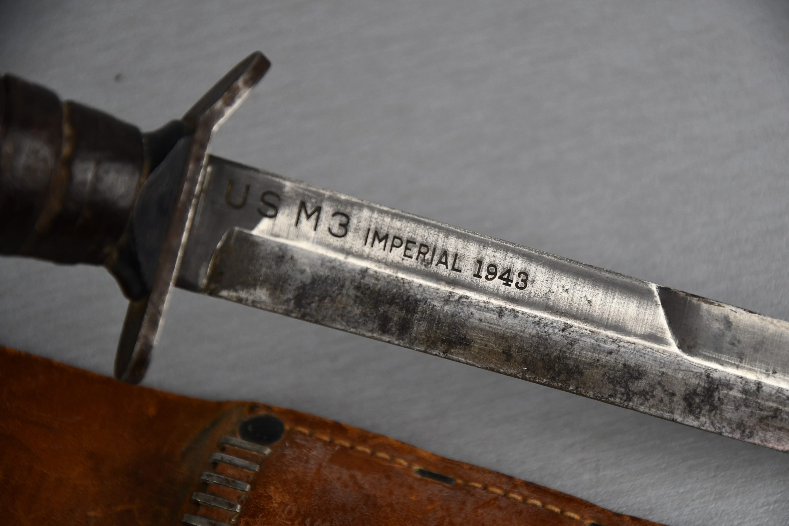 US WW2 M3 Trench Knife & M6 Scabbard — image 5