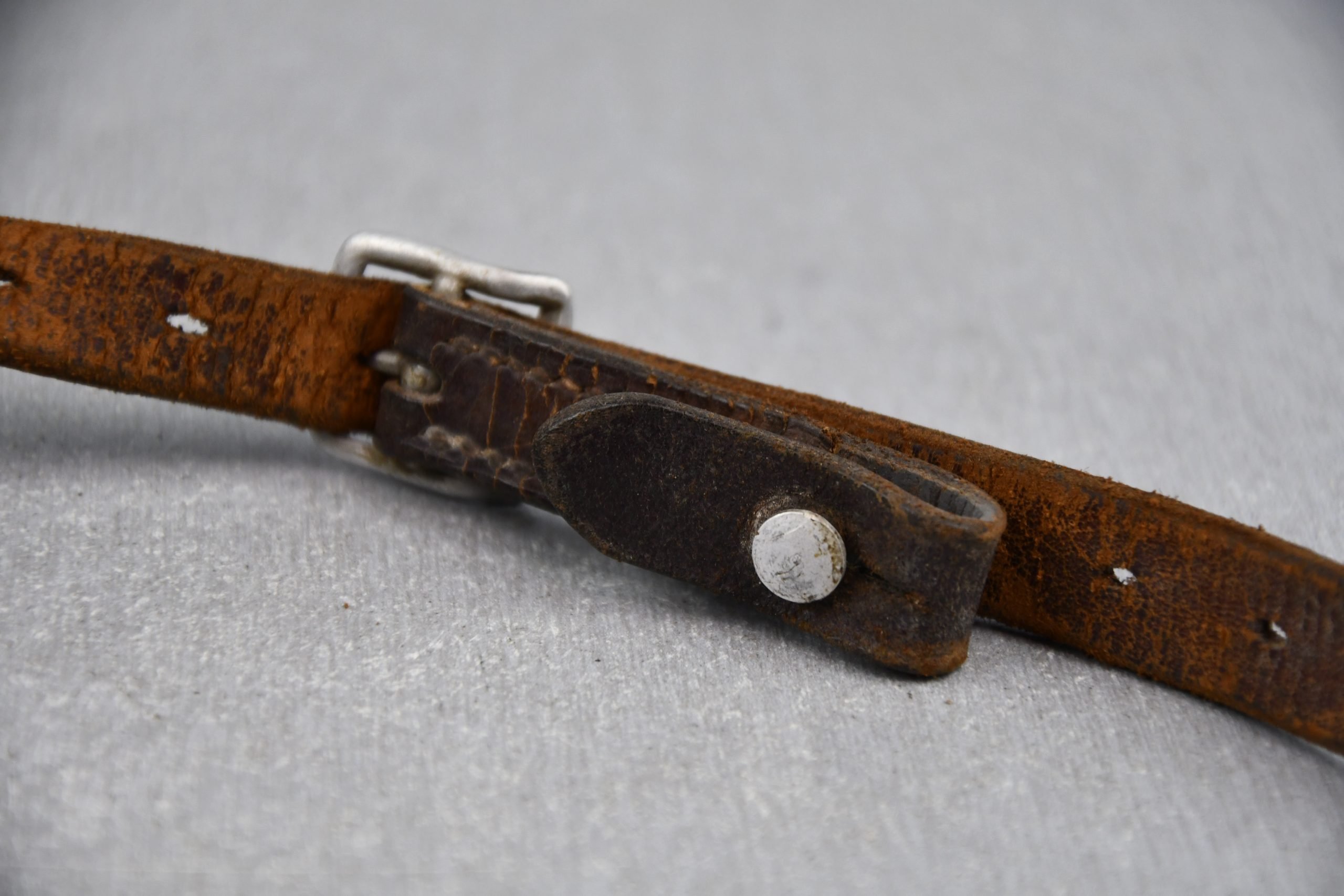 Luftwaffe chocolate brown helmet chin strap — image 4