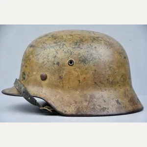 M40 army (Heer) 'Afrikakorps' tropical 'tan camouflage' steel helmet ET64