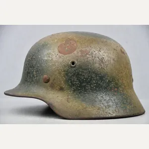 M40 Luftwaffe two tone wood chip camouflage helmet ET62