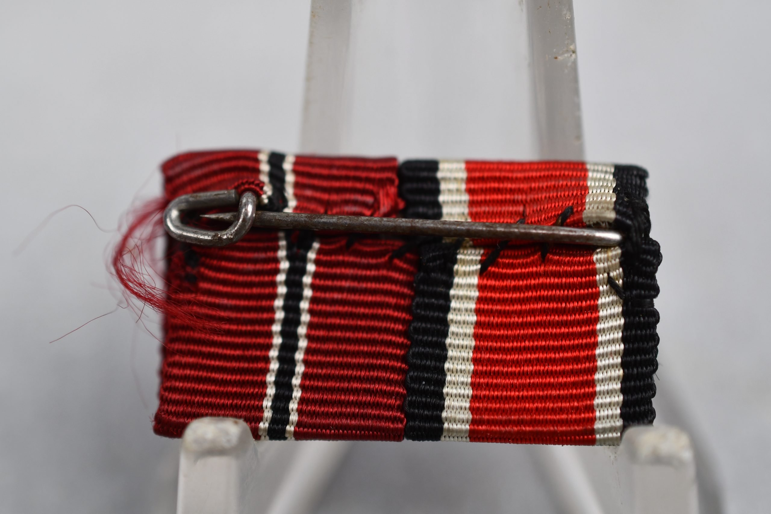 Two piece ribbon bar Iron Cross second class and Eastern Front Medal — image 2