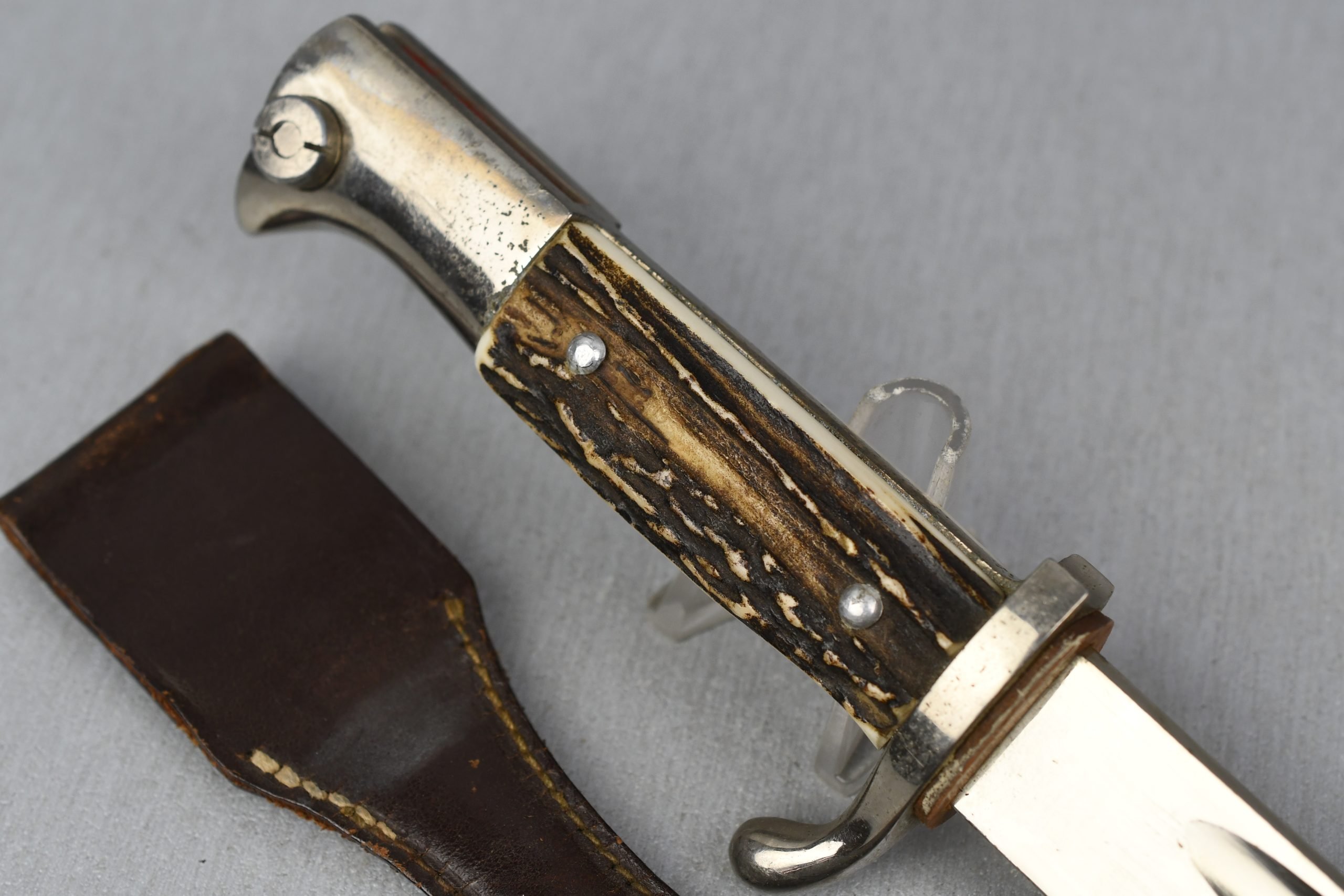 Wehrmacht K98 dress bayonet with bone grips by Krebs — image 2