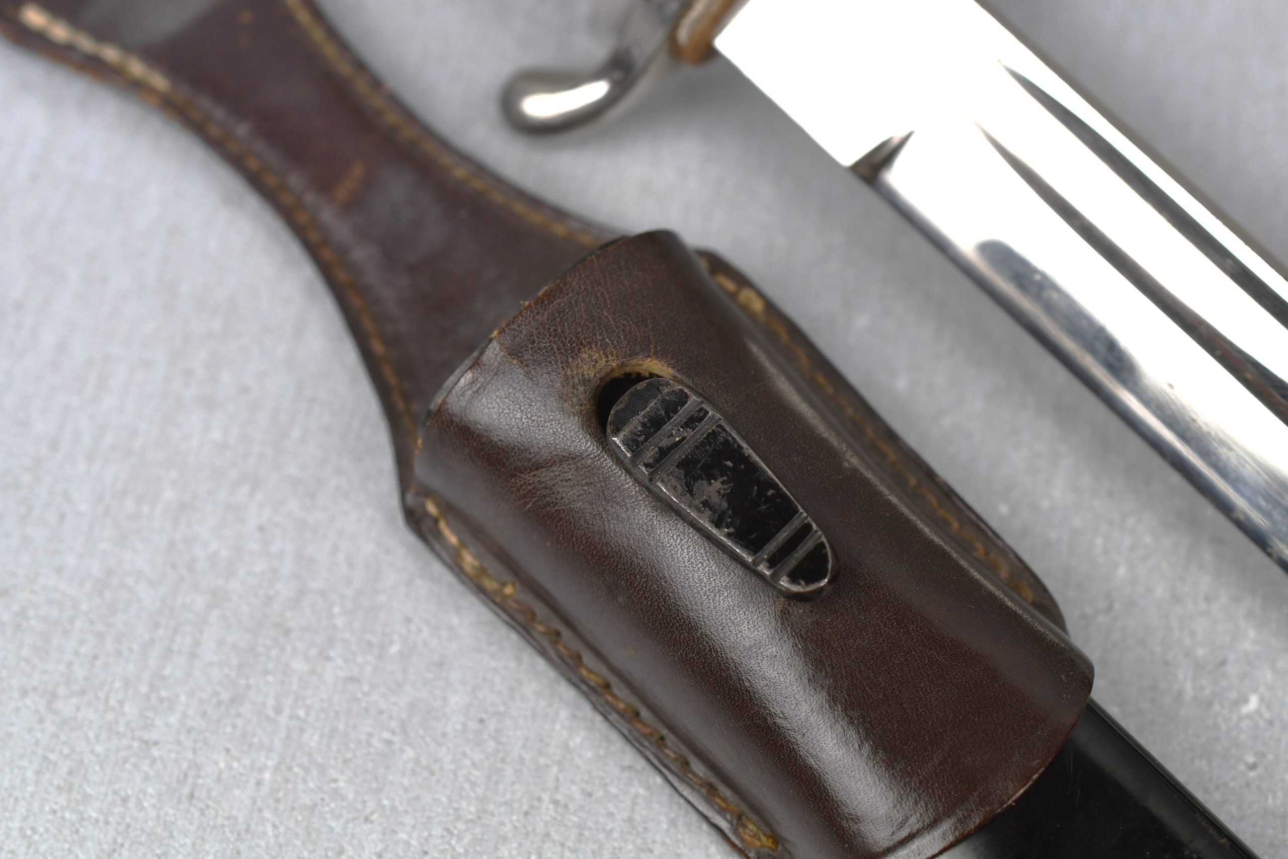 Wehrmacht K98 dress bayonet with bone grips by Krebs — image 3