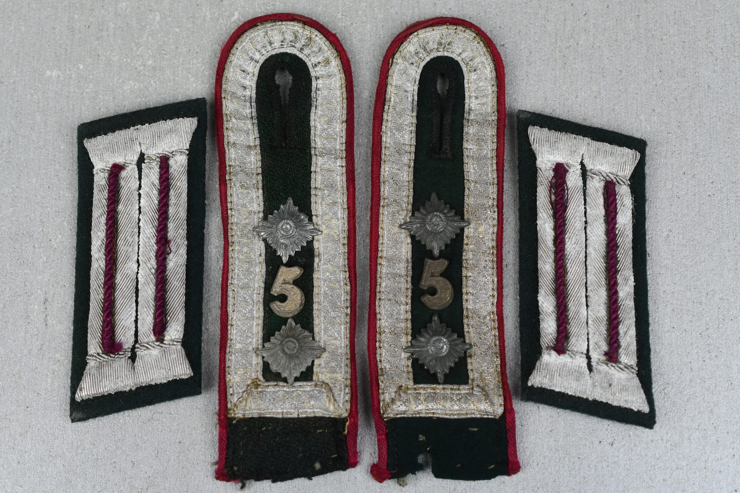 Army (Heer) smoke troops 'Nebelwerfer' insignia set of an NCO officer candidate