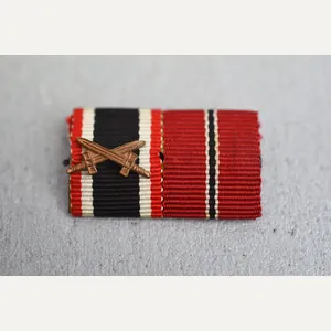 Two piece ribbon bar KVK and Eastern front campaign medal