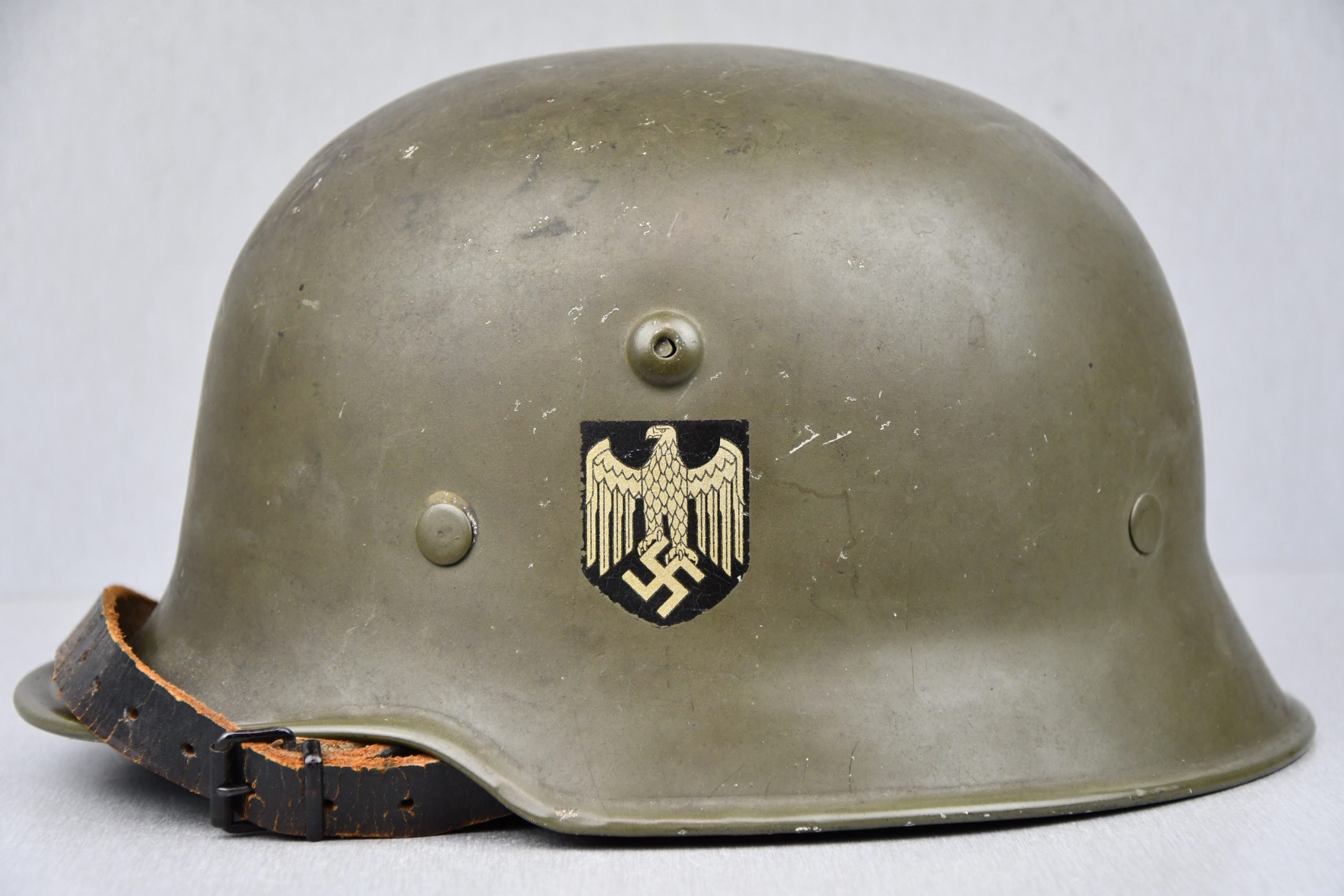 RARE army (Heer) double decal aluminum parade helmet