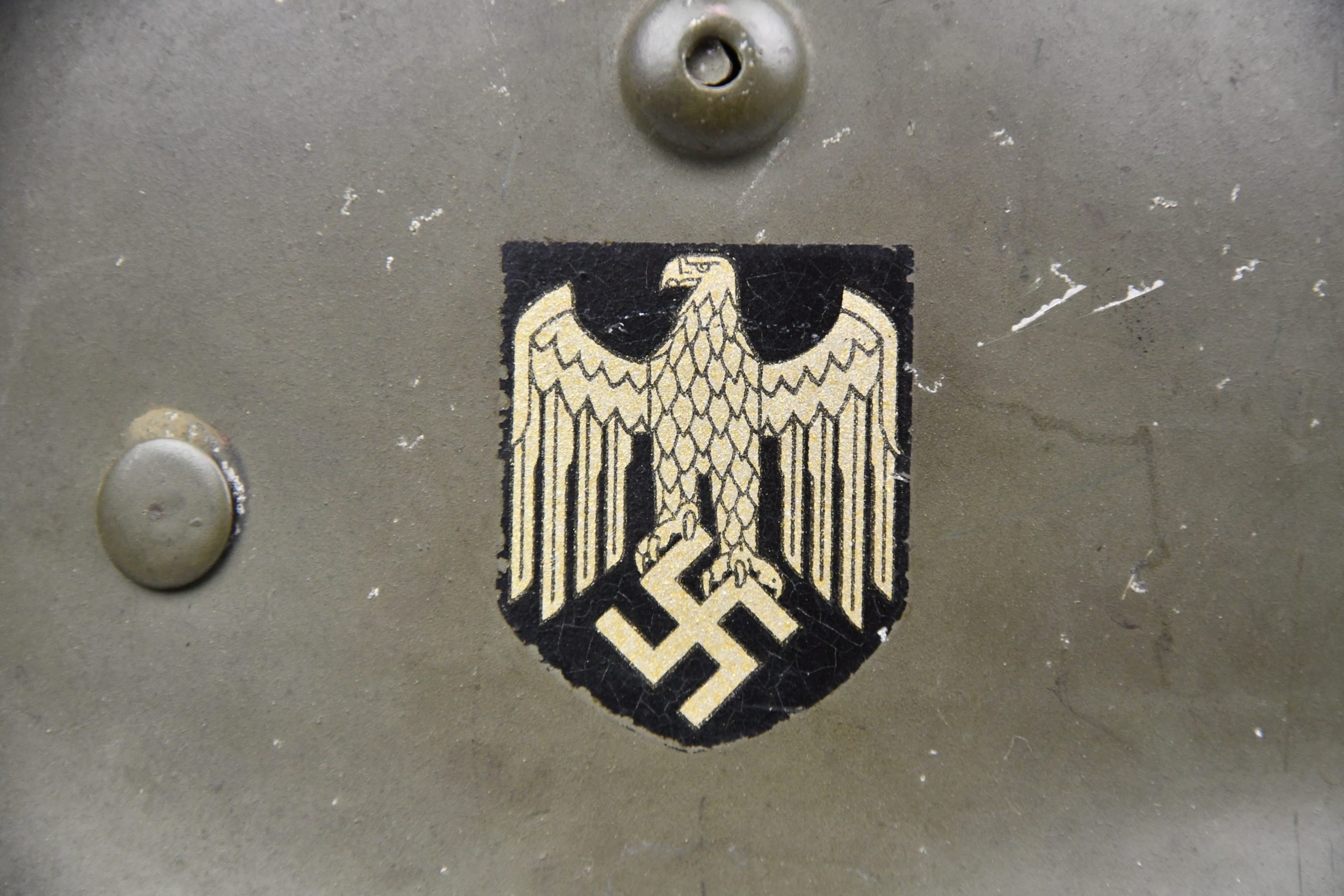 RARE army (Heer) double decal aluminum parade helmet — image 2