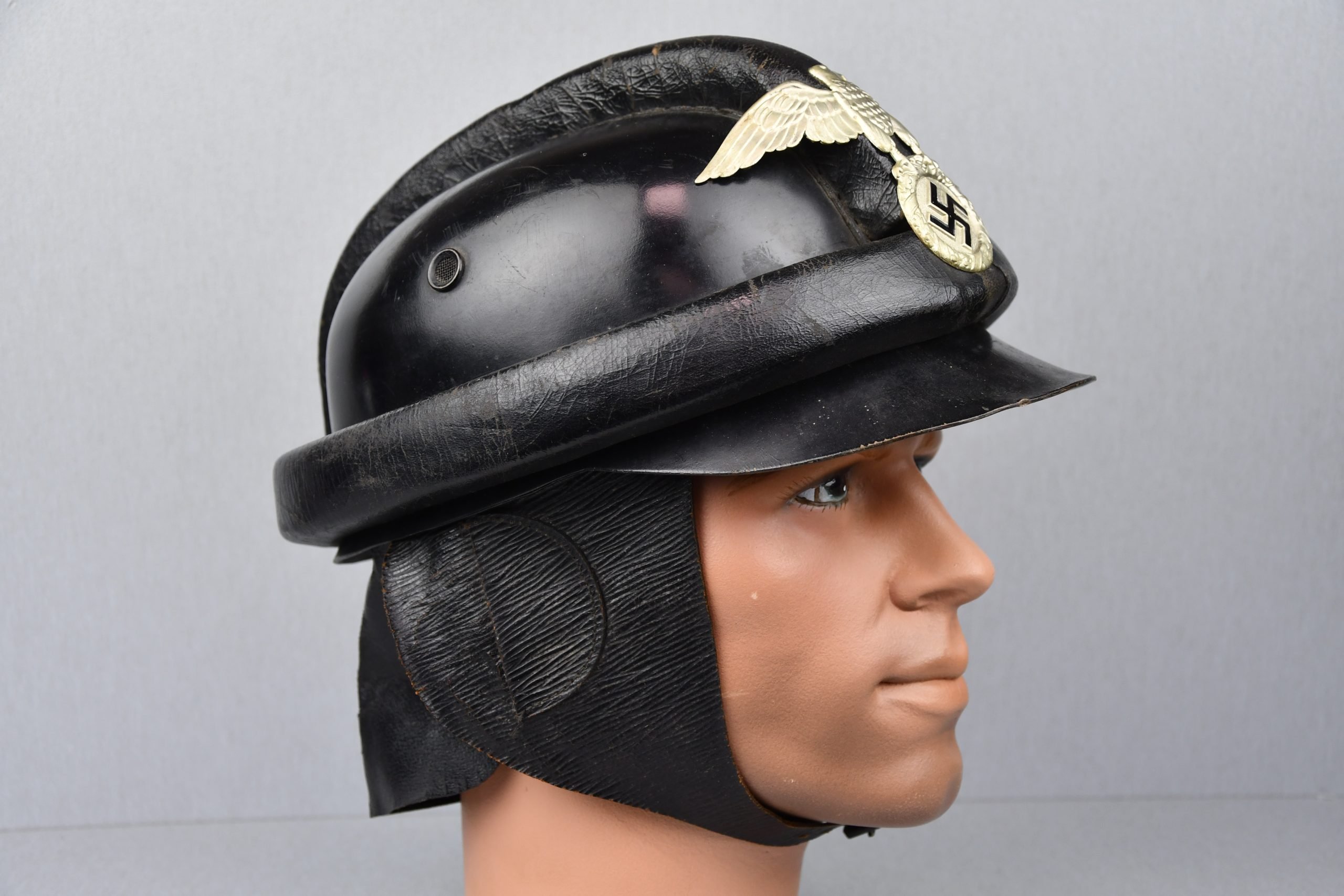 NSKK first pattern Leather motorcycle crash helmet by Erel — image 2