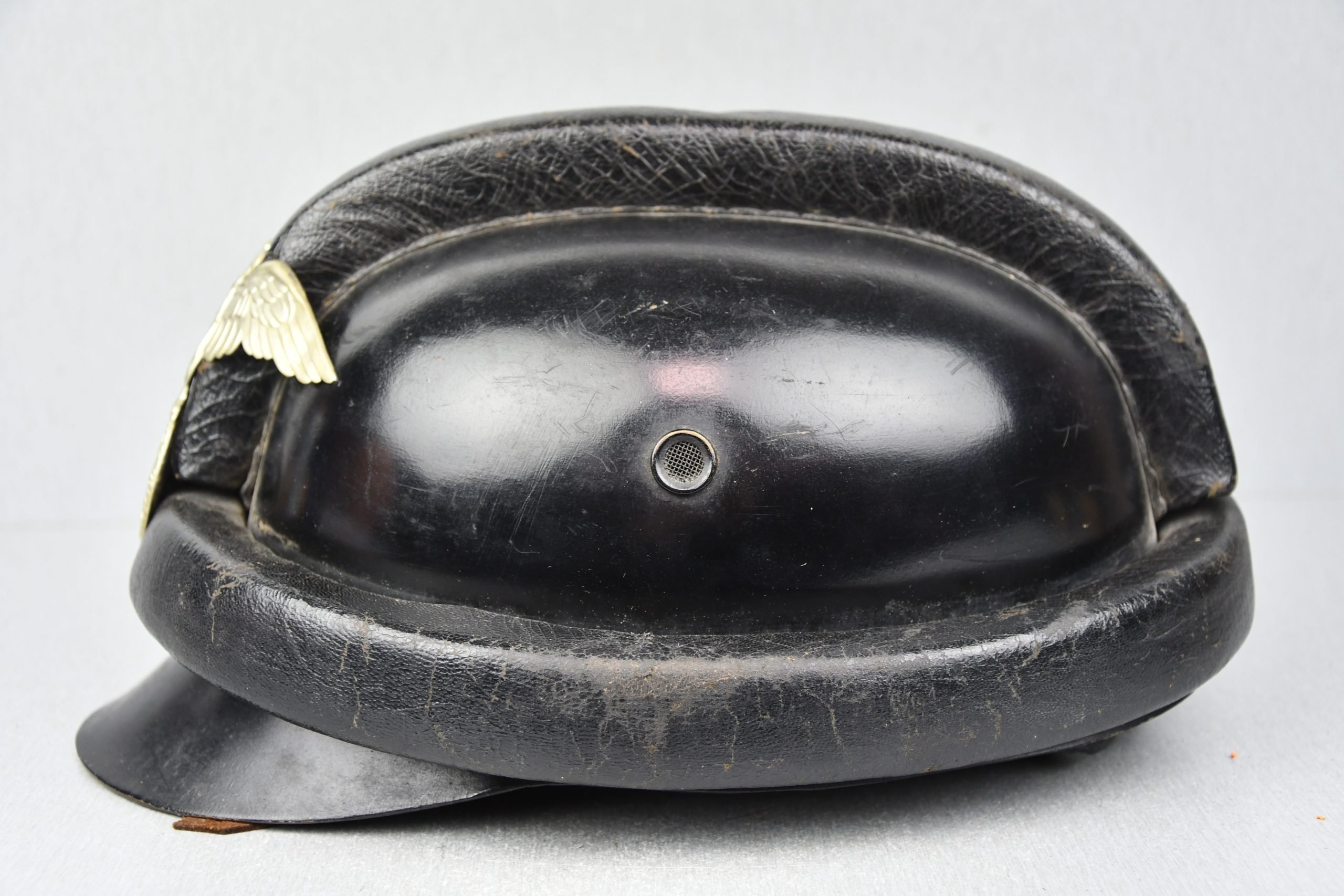 NSKK first pattern Leather motorcycle crash helmet by Erel — image 9