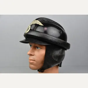 NSKK first pattern Leather motorcycle crash helmet by Erel