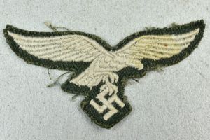 Luftwaffe breast eagle on green HBT cloth