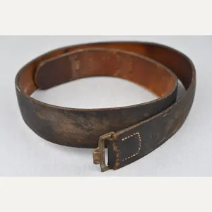 Late war Wehrmacht/Waffen-SS leather equipment belt with RBNr. 1943