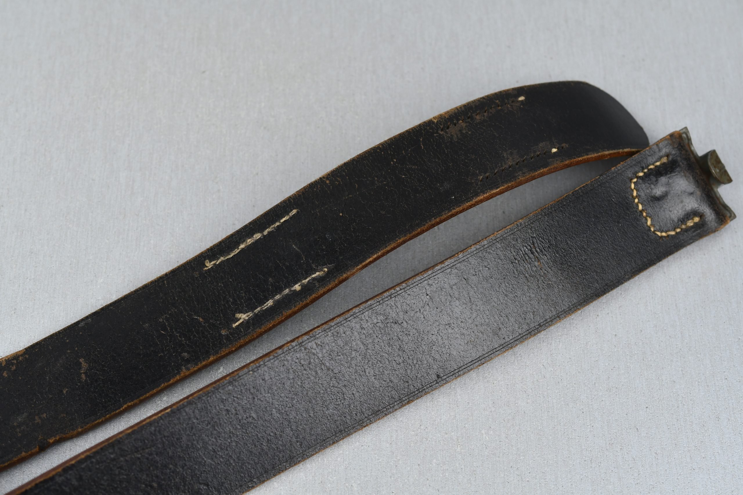 German leather equipment belt named to Luftwaffe-Helfer Meurer — image 6