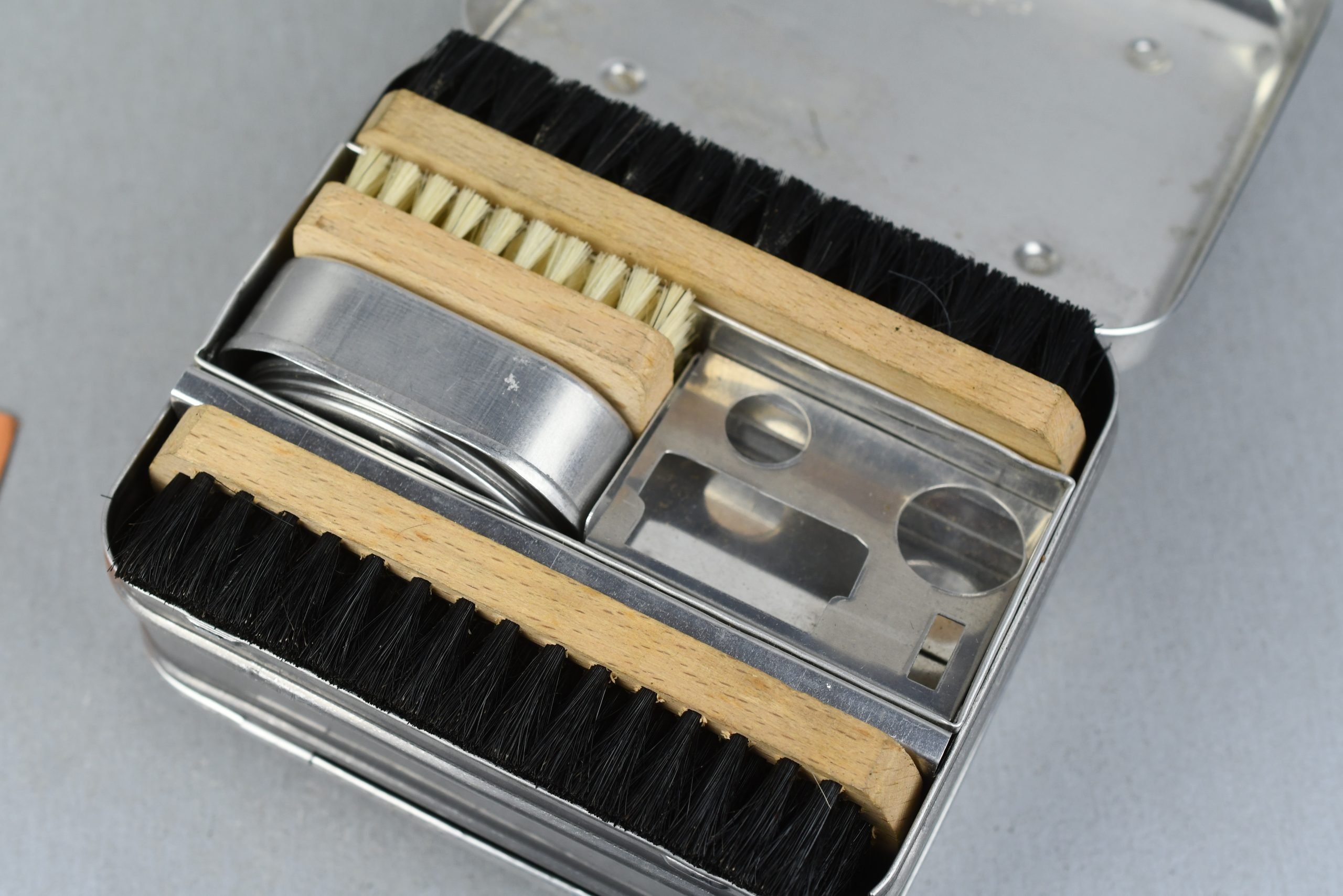 RARE Wehrmacht 'Mica' mess kit insert with personal items — image 12