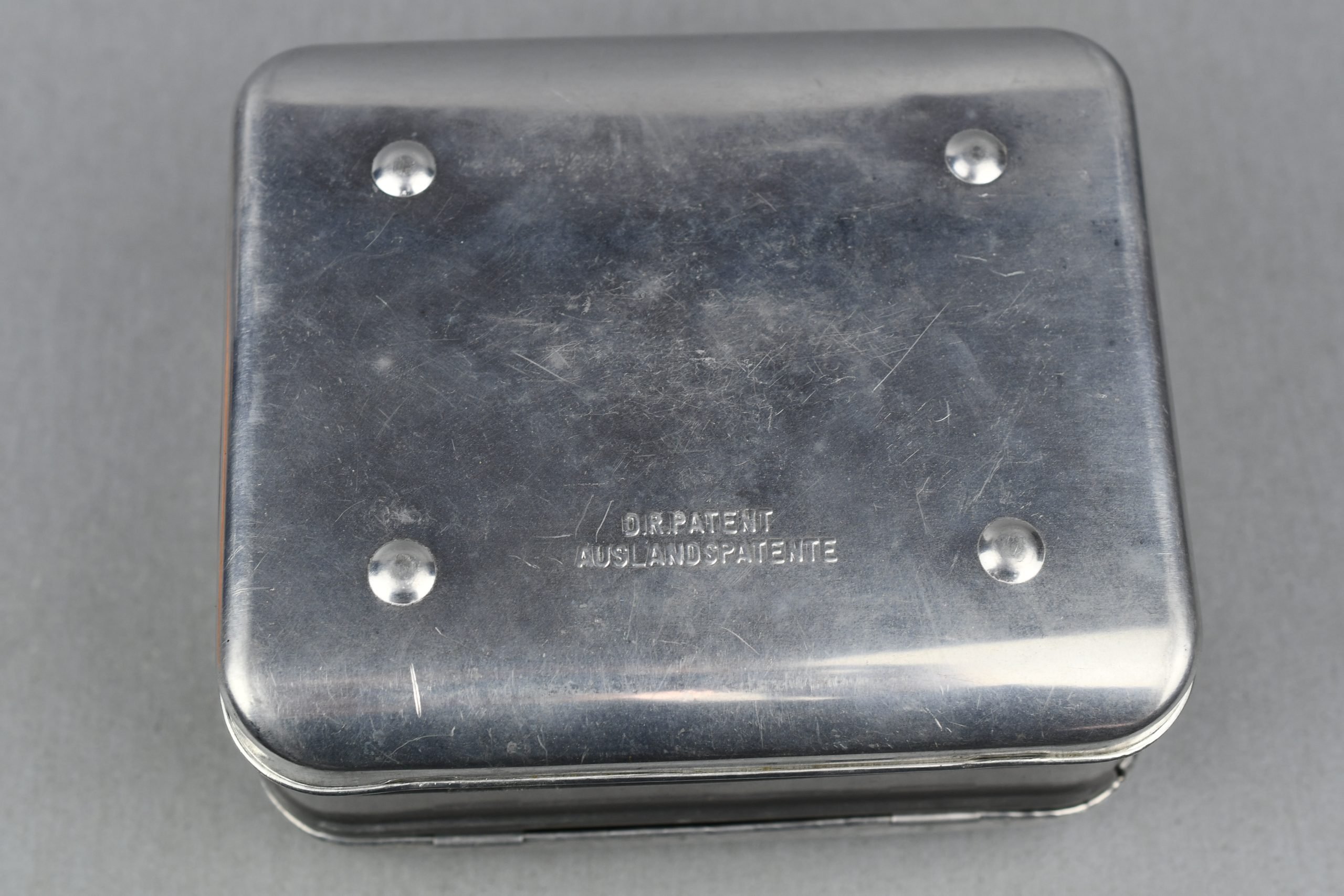 RARE Wehrmacht 'Mica' mess kit insert with personal items — image 3