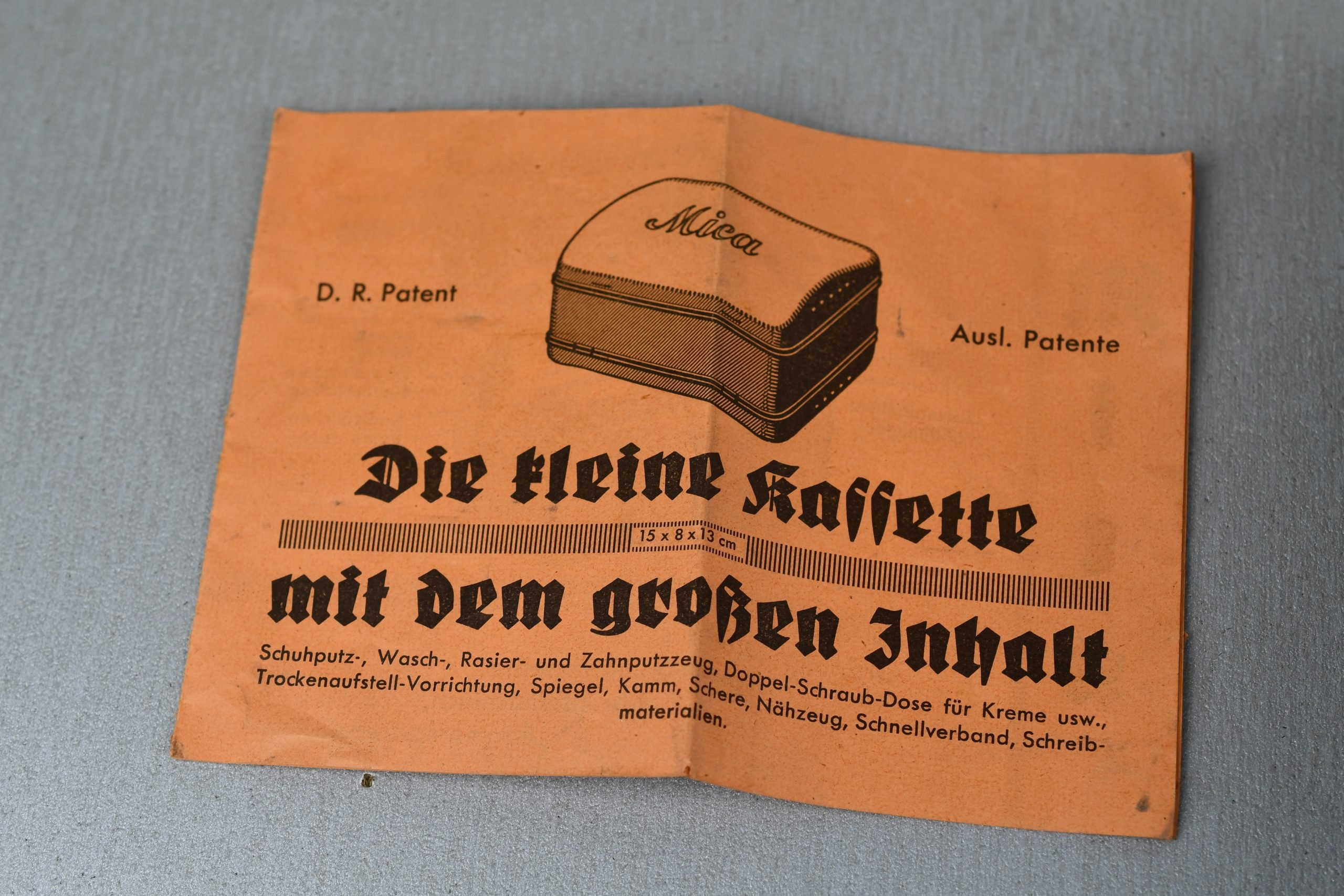 RARE Wehrmacht 'Mica' mess kit insert with personal items — image 6