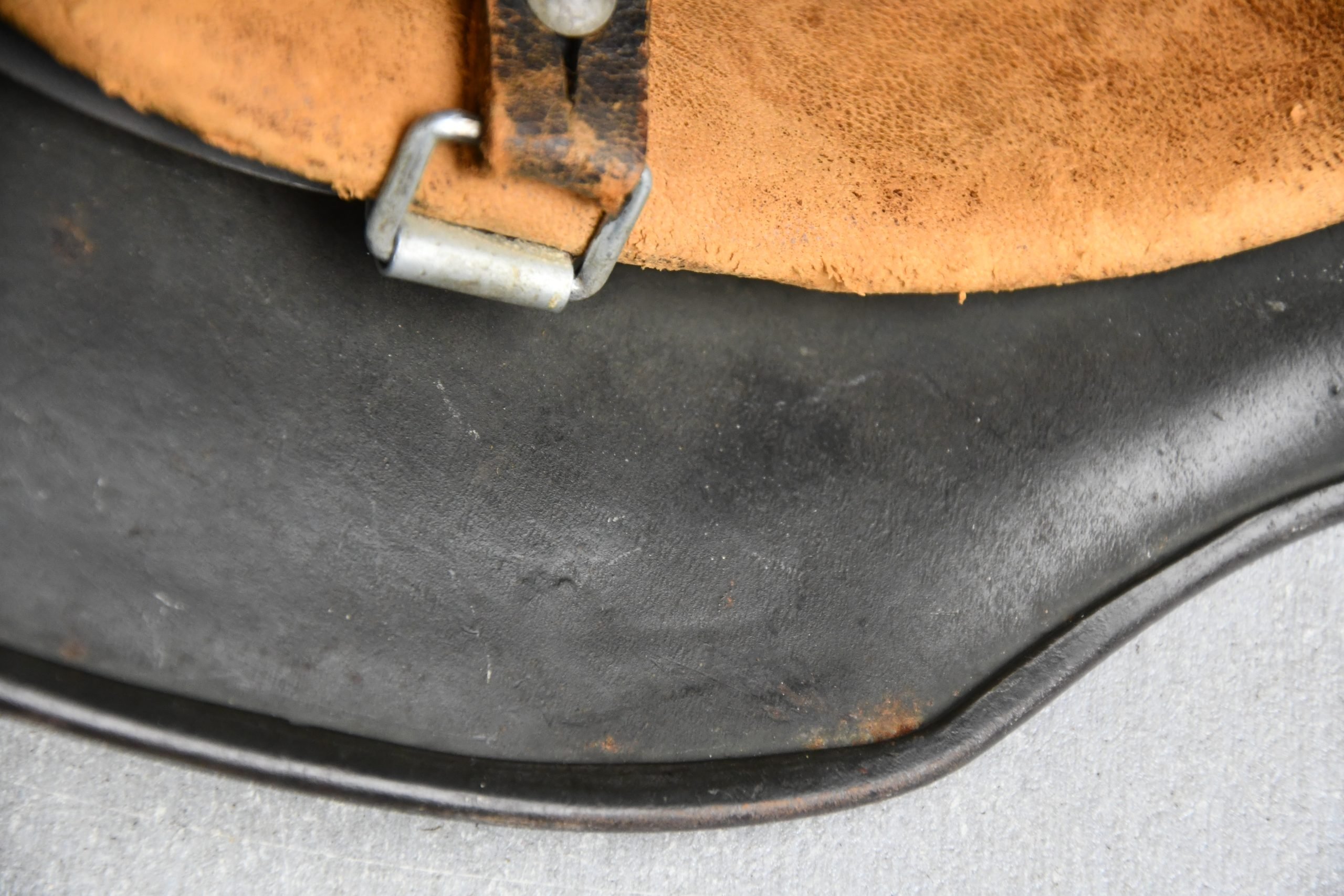 M40 army (Heer) single decal steel helmet EF64 named to Leutnant Potschke — image 13