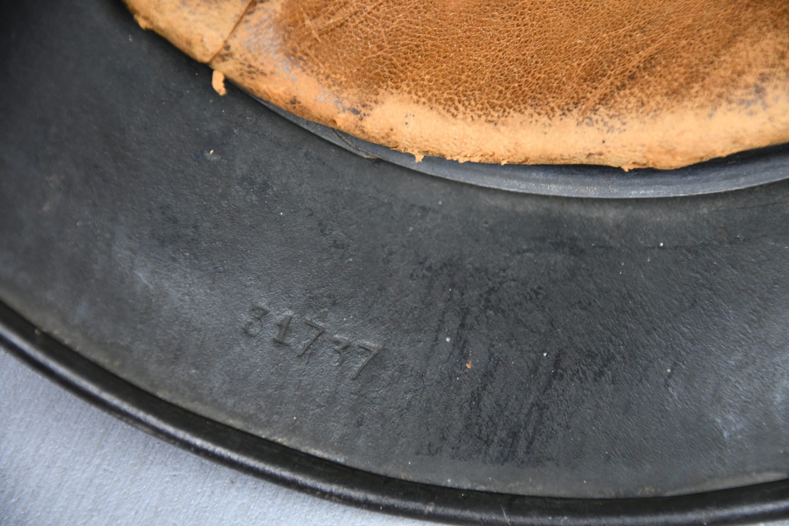 M40 army (Heer) single decal steel helmet EF64 named to Leutnant Potschke — image 14