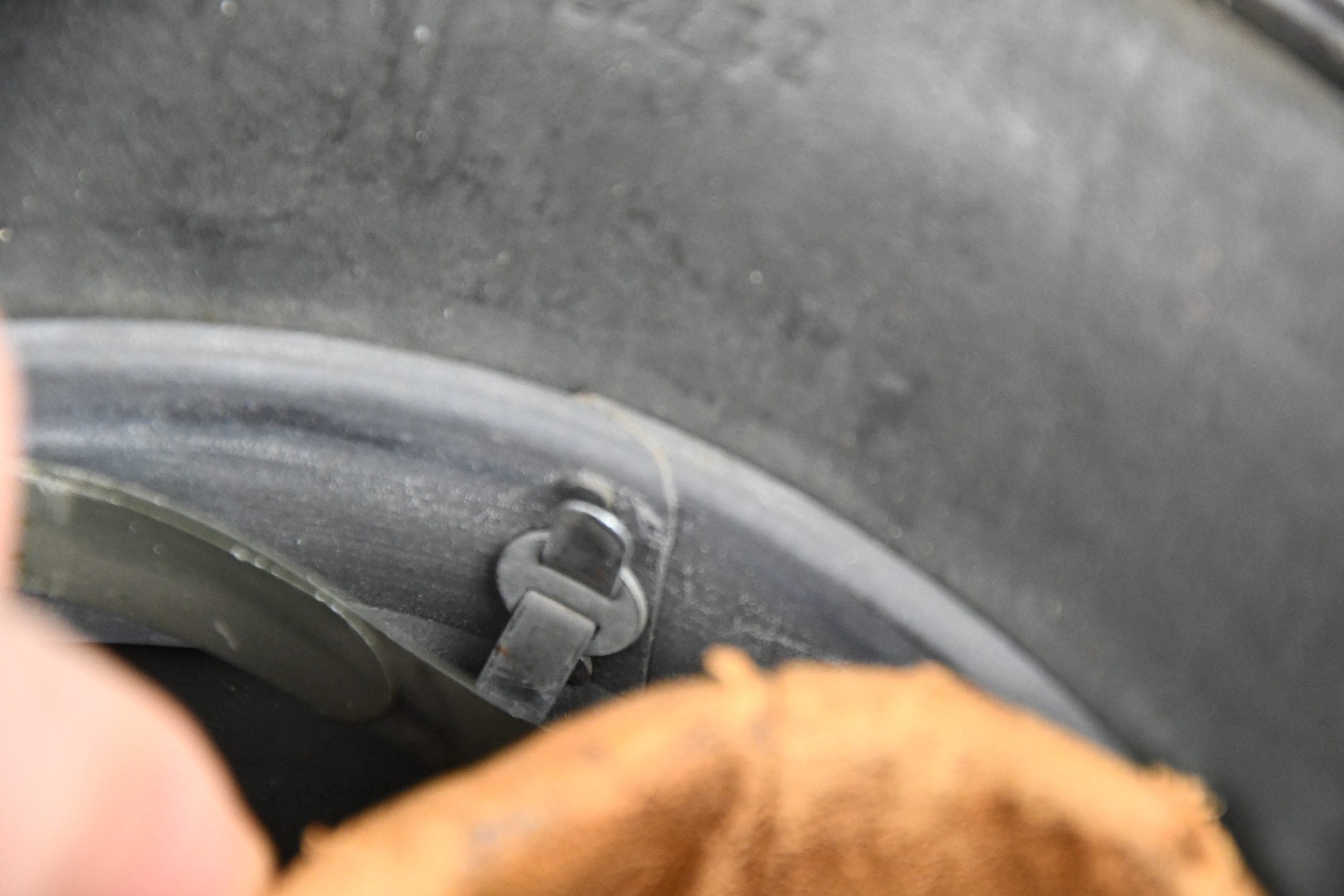 M40 army (Heer) single decal steel helmet EF64 named to Leutnant Potschke — image 17