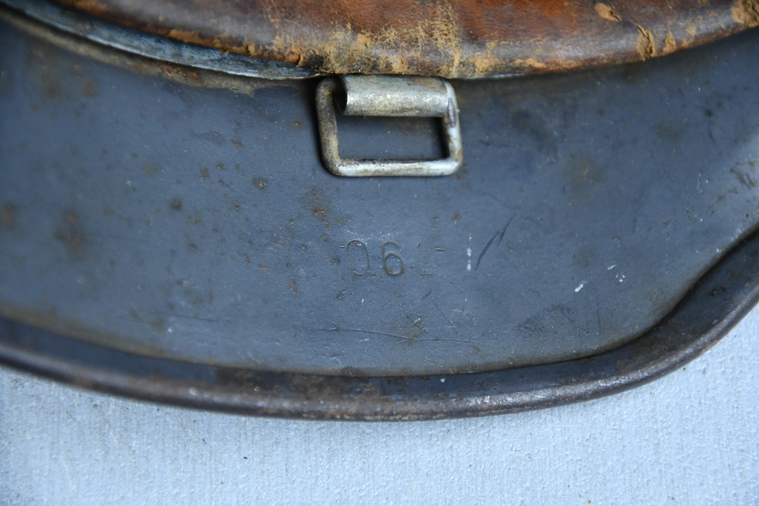 M40 Luftwaffe single decal steel helmet Q64 — image 13