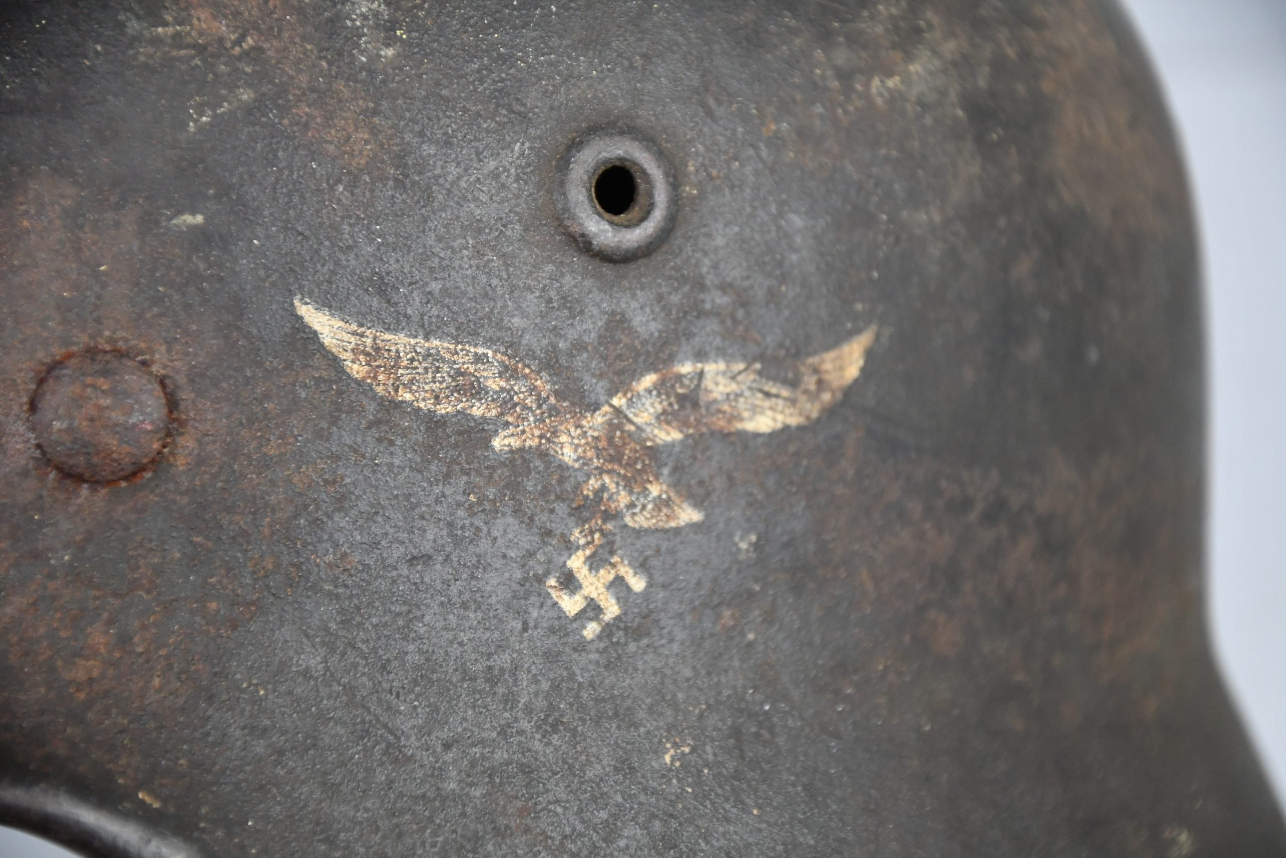 M40 Luftwaffe single decal steel helmet Q64 — image 7