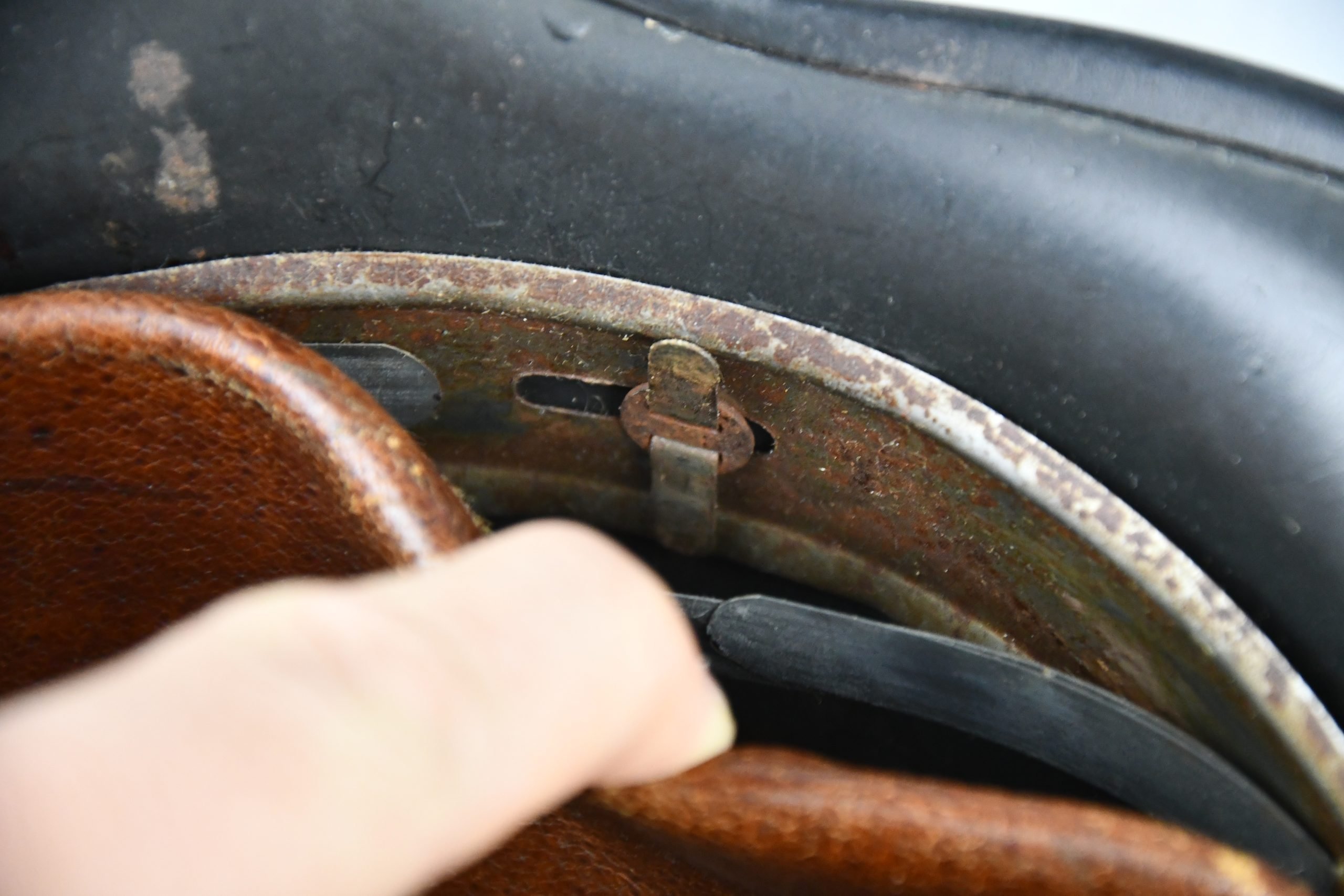 M40 Waffen-SS steel helmet Q64 1944 (fake decals!) — image 13