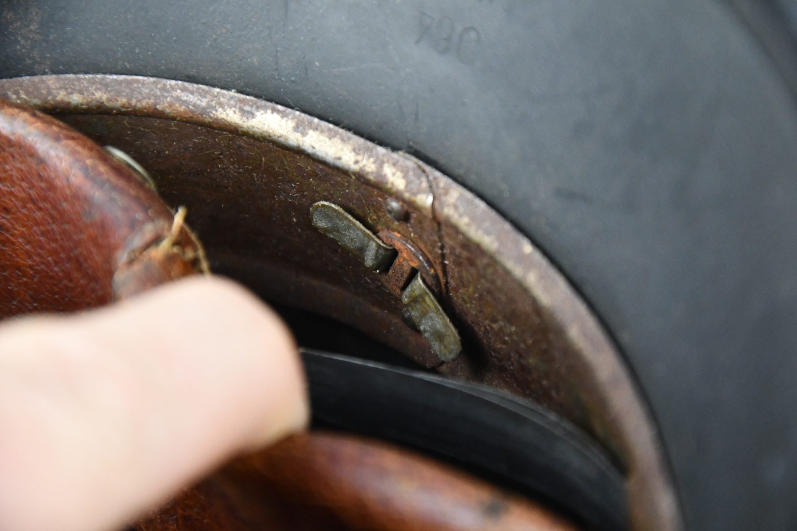 M40 Waffen-SS steel helmet Q64 1944 (fake decals!) — image 15