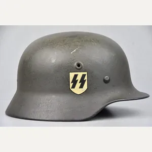 M40 Waffen-SS steel helmet Q64 1944 (fake decals!)
