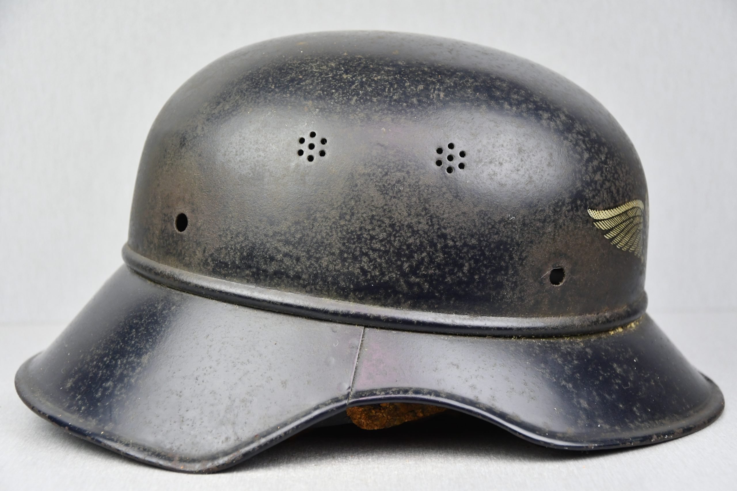 M38 Luftschutz 'Gladiator' three piece steel helmet — image 6
