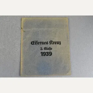 Iron Cross second class award envelope by '13' Gustav Brehmer