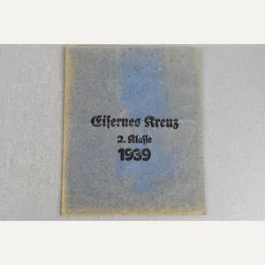 Iron Cross second class award envelope by '66' Friedrich Keller