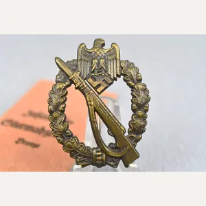 MINT Infantry assault badge 'Infanterie-Sturmabzeichen' in Bronze by JFS with …