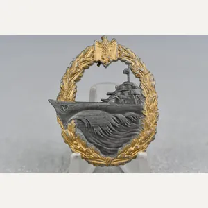 Kriegsmarine Destroyer Badge 'Zerstörerkriegsabzeichen' by S.H.u.Co.