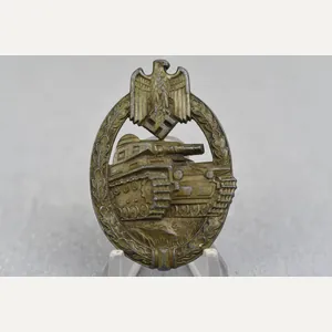 Panzer Assault Badge in bronze by Hermann Aurich