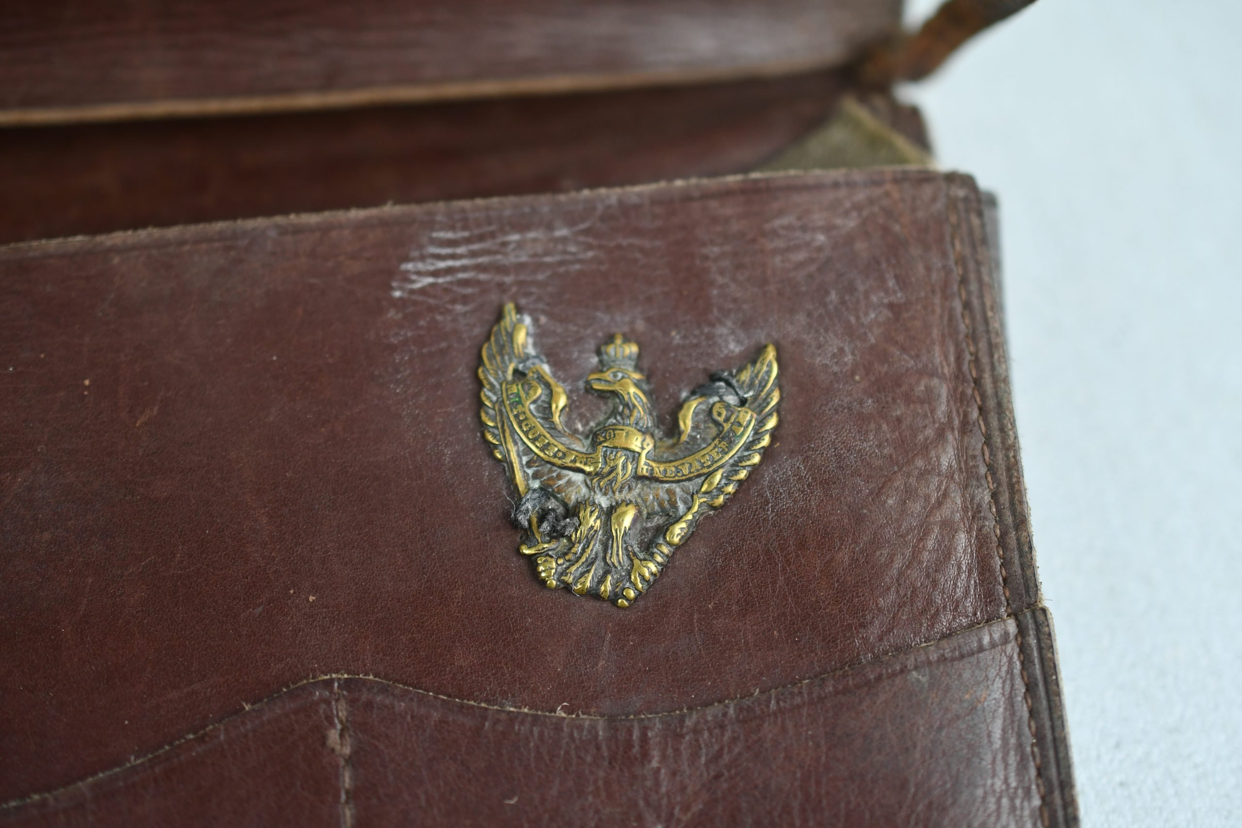 Original German Soldier's Leather Wallet with Polish War Trophy & 6. Kavallerie-Division Insignia – Poland Campaign 1939 — image 3
