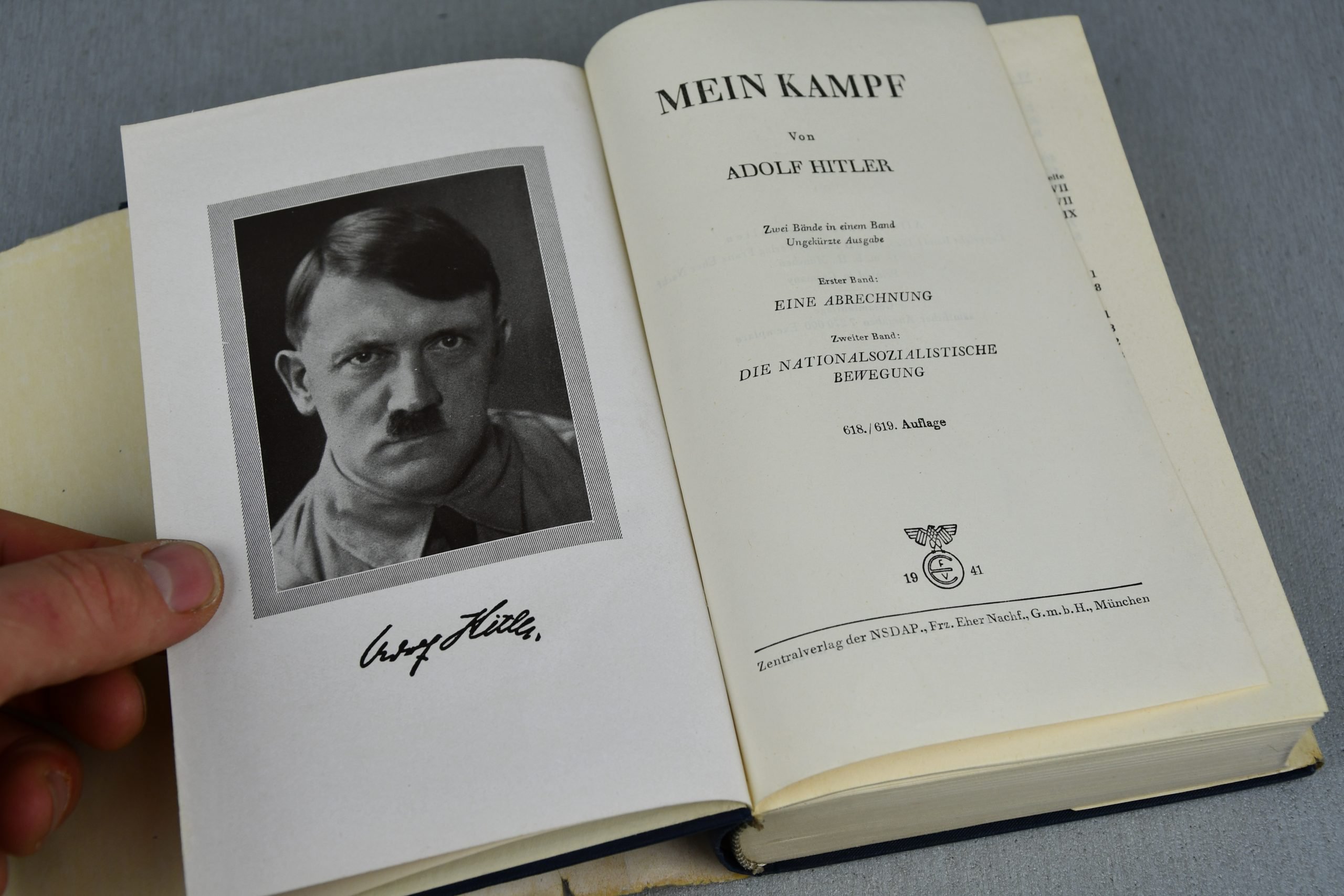 Adolf Hitler's Mein Kampf book 1941 with paper cover — image 4
