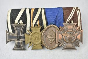 RARE four piece medal bar NSDAP and RAD