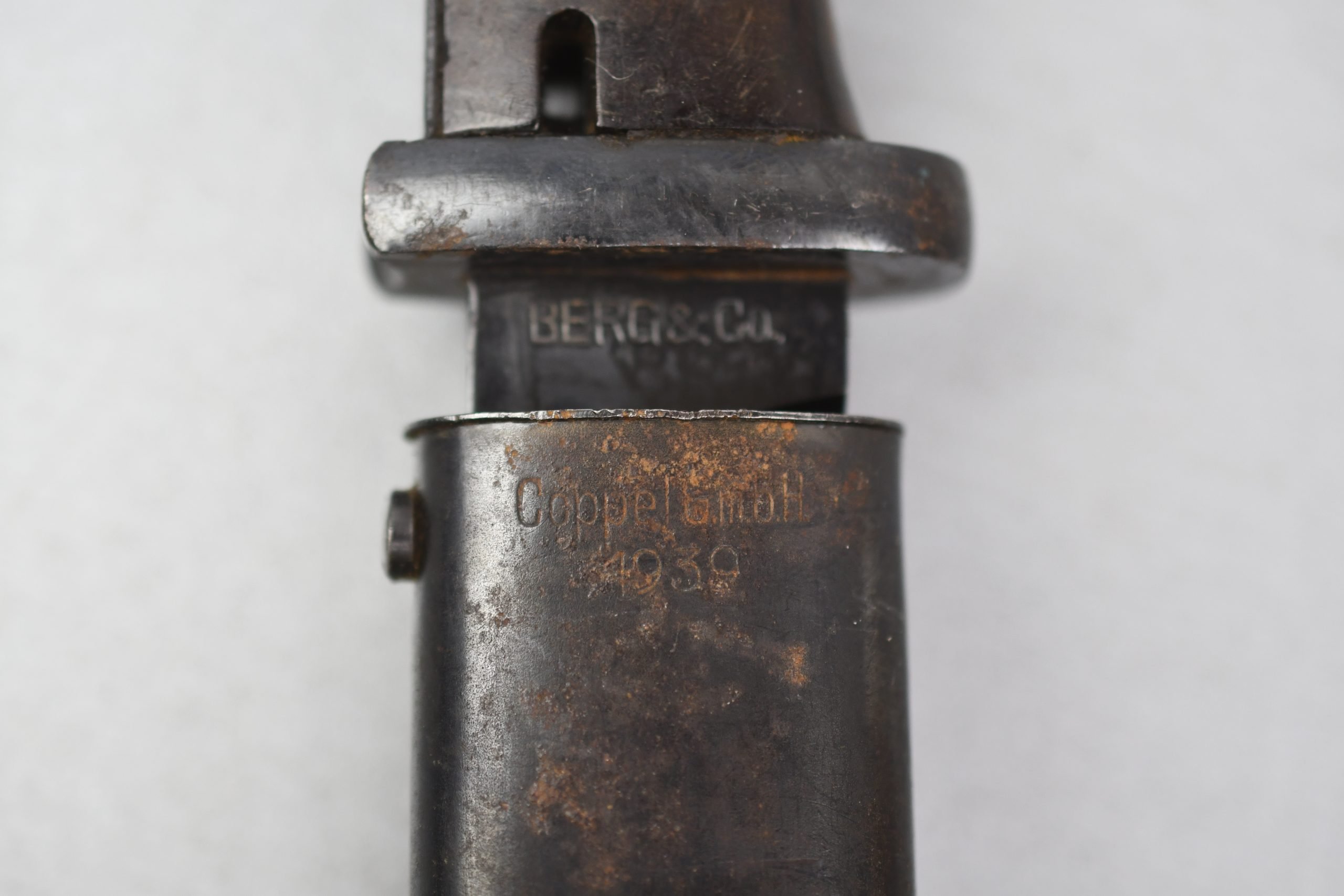 Wehrmacht K98 bayonet by Berg & Co. '38 with scabbard by Coppel 1939 — image 11