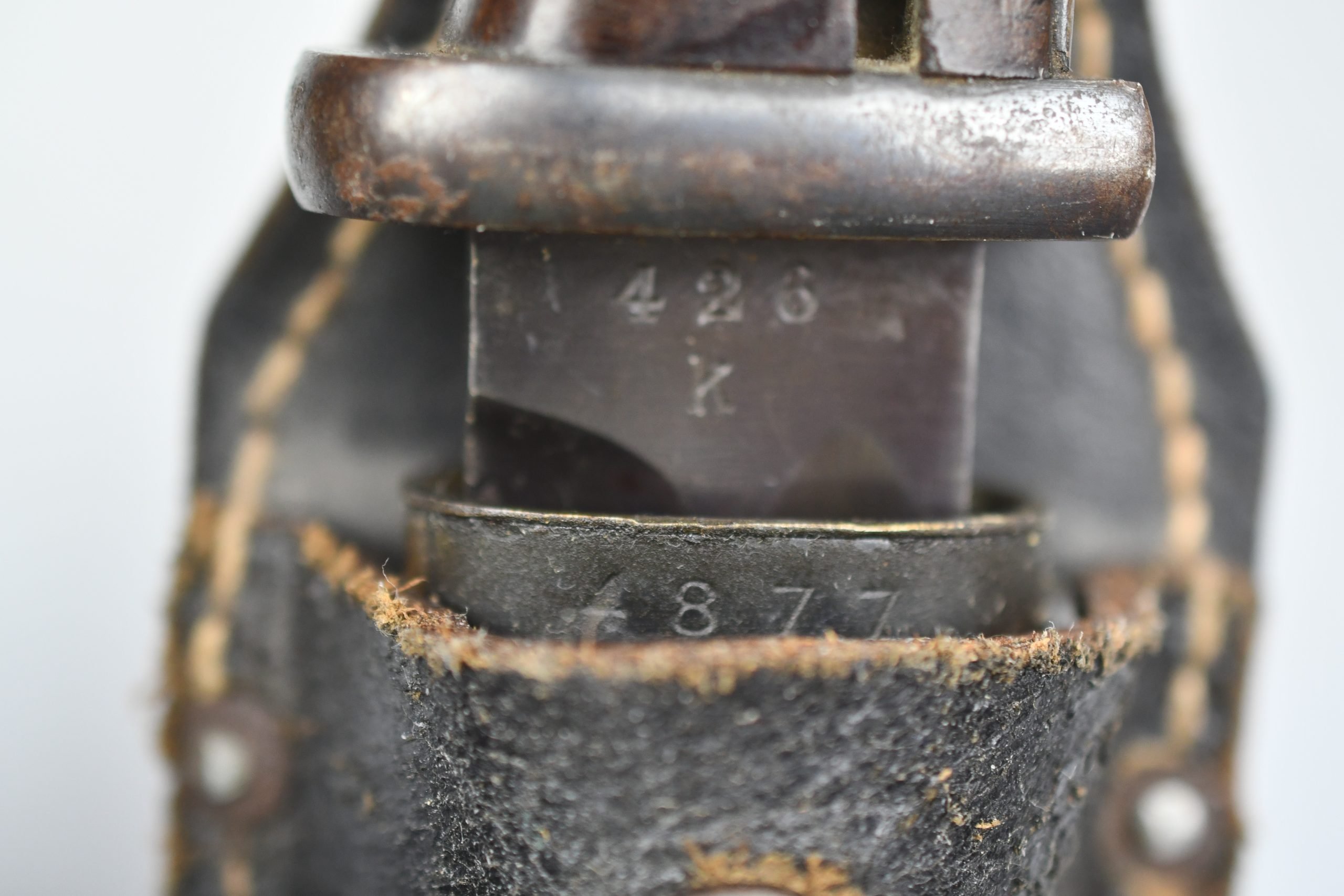 Wehrmacht K98 bayonet by W.K.C. 1939 with frog — image 10