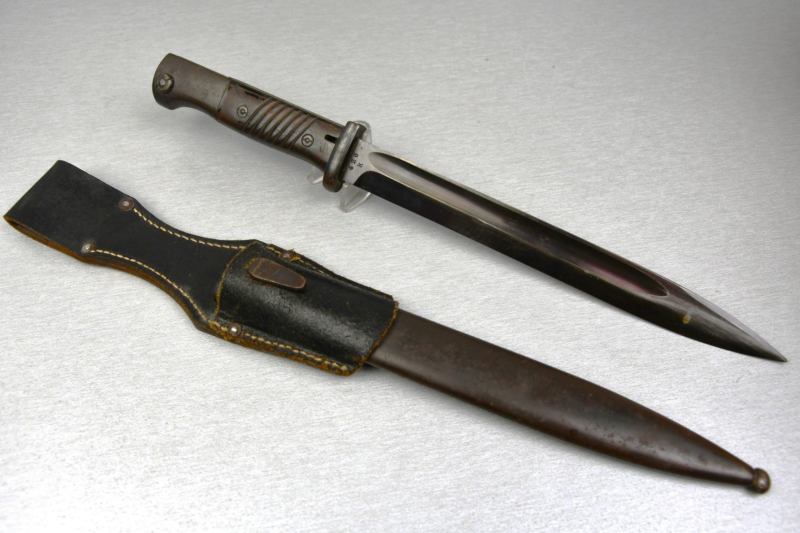 Wehrmacht K98 bayonet by W.K.C. 1939 with frog — image 8