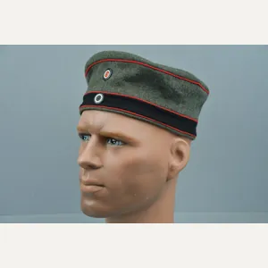 WW1 M1907 German 'Prussian' artillery field cap 'Tellermütze'