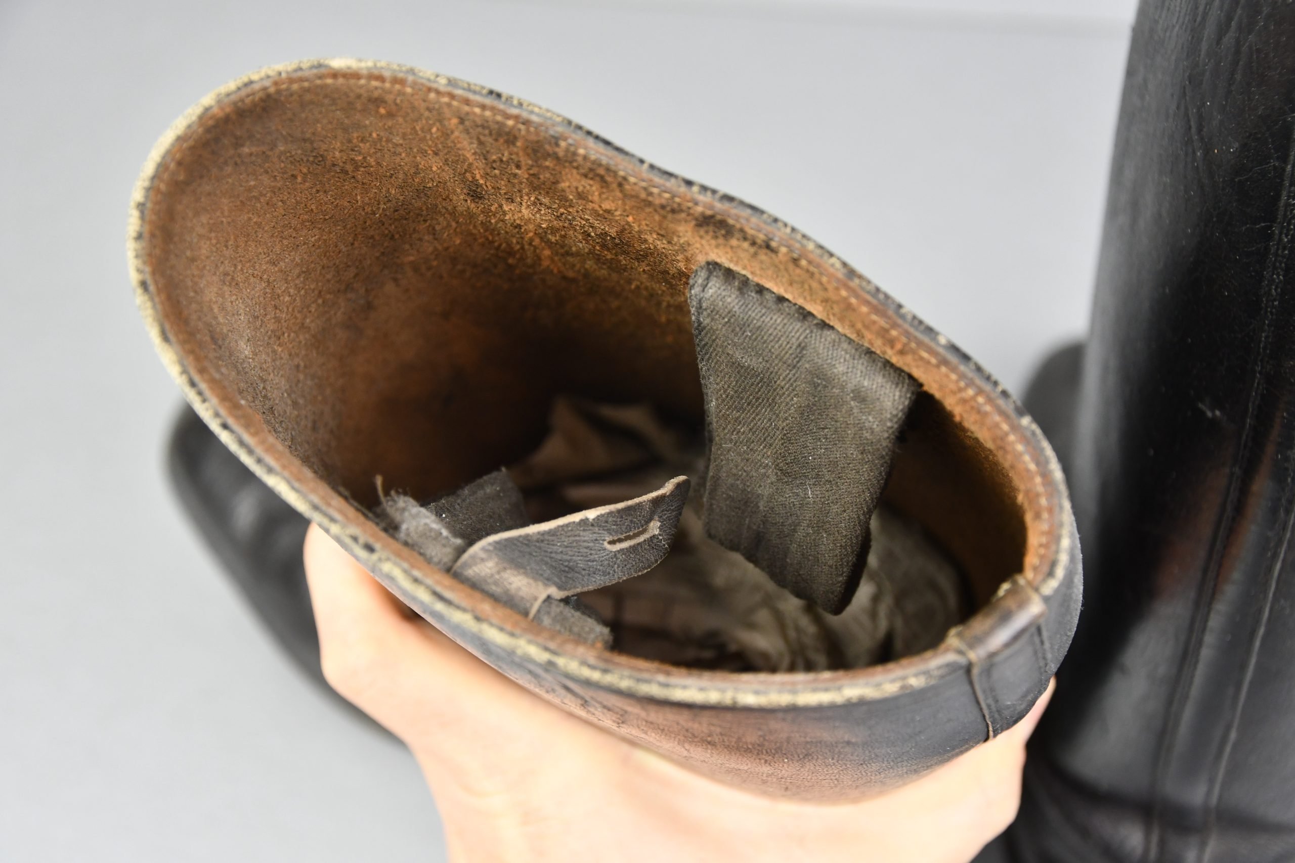 Wehrmacht/SS leather officer boots with hob nails — image 12