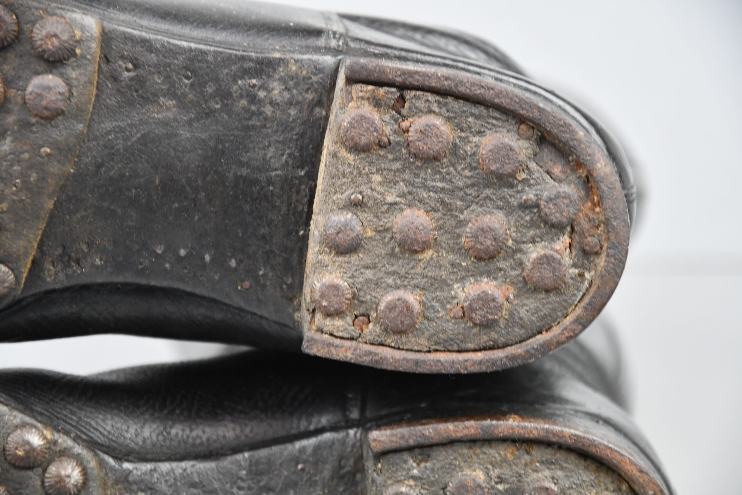 Wehrmacht/SS leather officer boots with hob nails — image 7