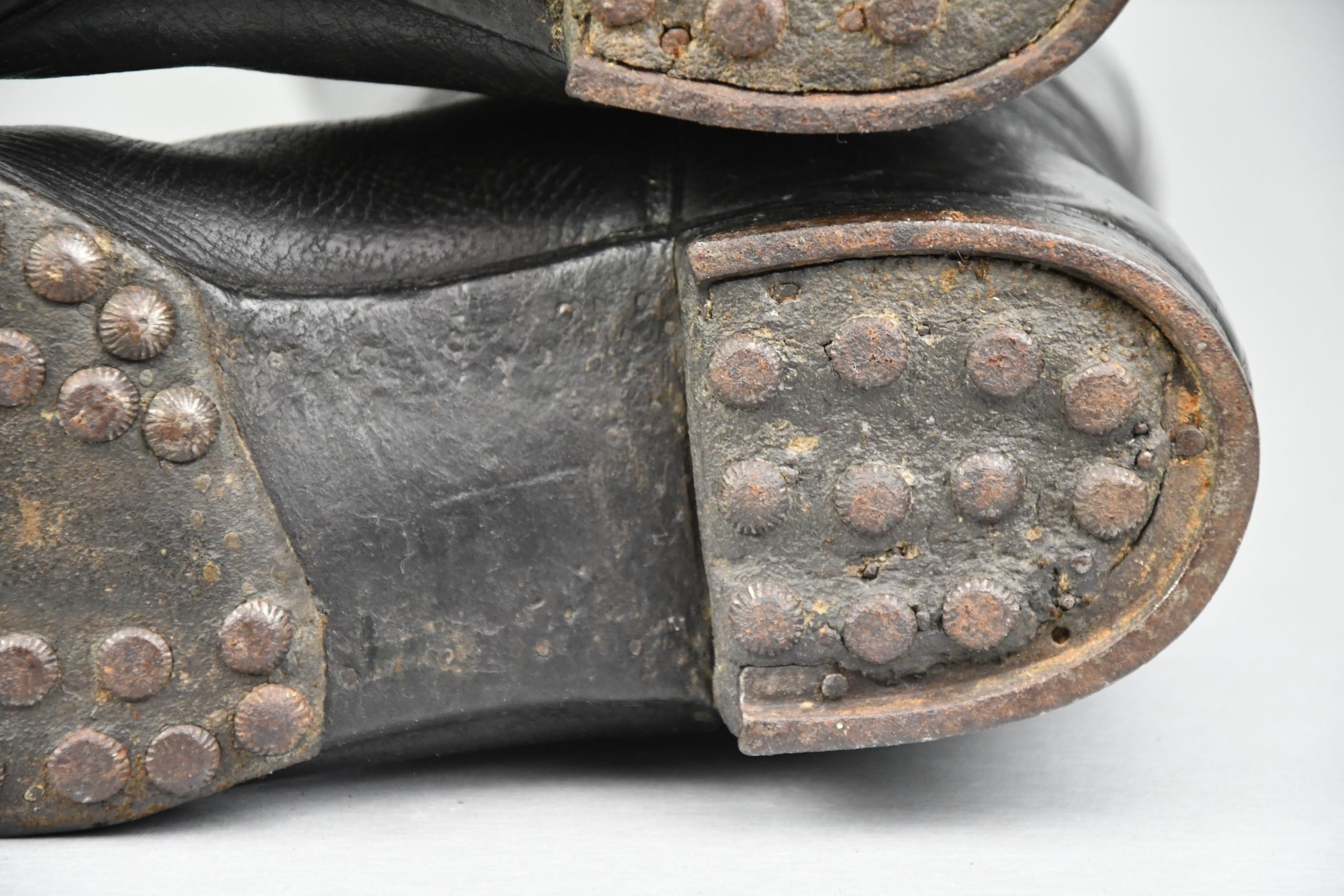 Wehrmacht/SS leather officer boots with hob nails — image 8