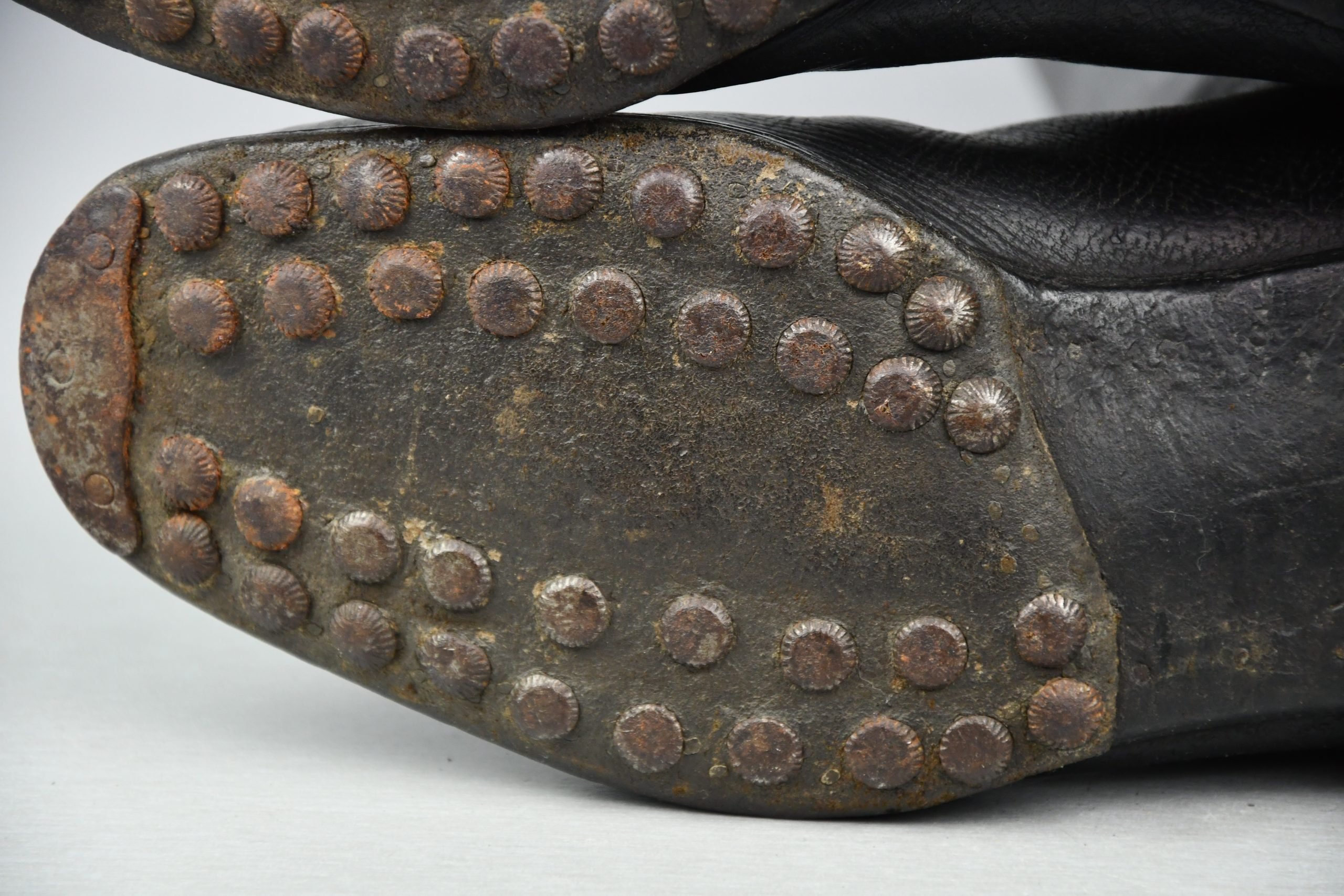 Wehrmacht/SS leather officer boots with hob nails — image 9