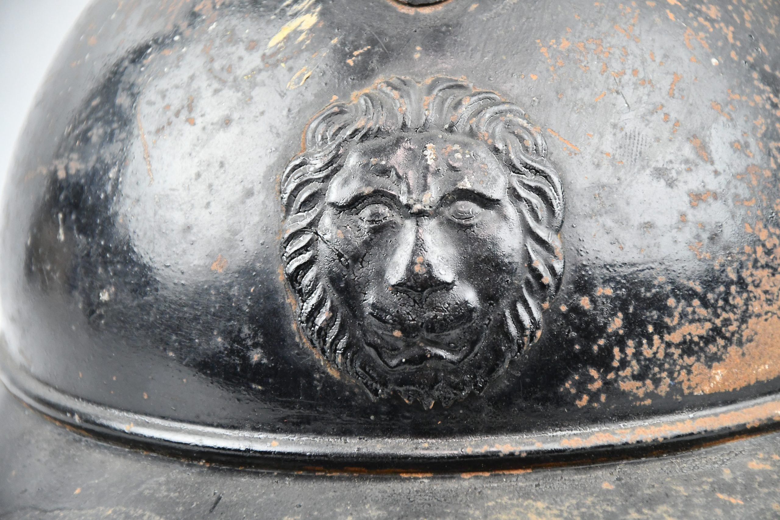 WW1 M1915 black Belgian Adrian helmet for Rijkswacht — image 3