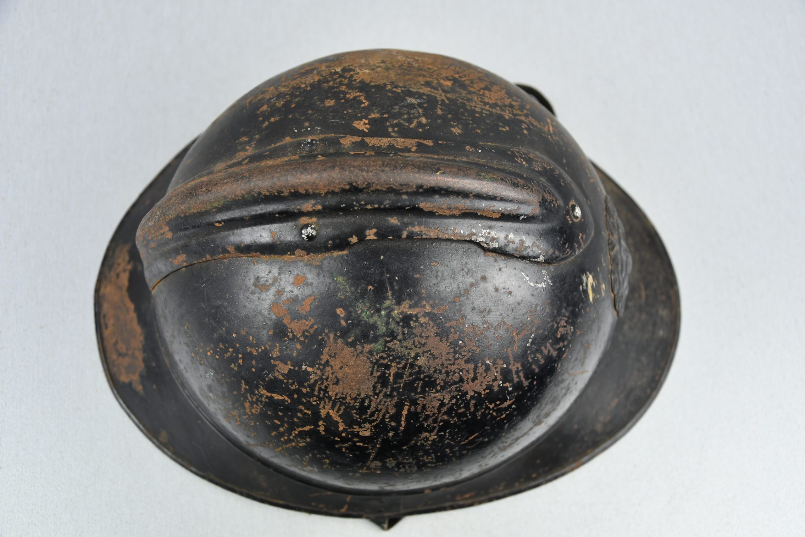 WW1 M1915 black Belgian Adrian helmet for Rijkswacht — image 7