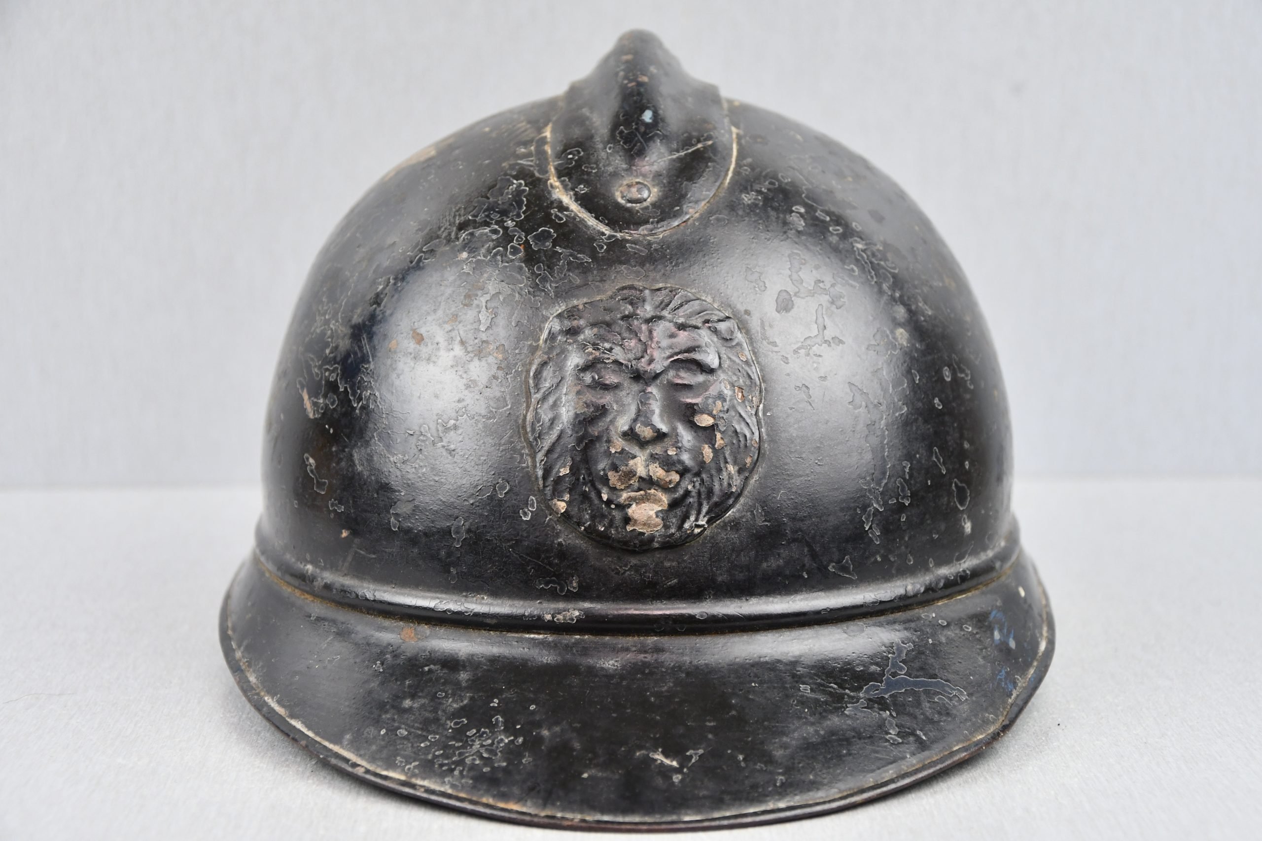 WW1 M1915 black Belgian Adrian helmet for Rijkswacht — image 2